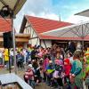 Gevatter Tod (Christoph Büttner) wollte bei der Faschingsauferstehung in Wargolshausen den Start der neuen Session verhindern.