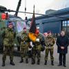 Landrat Christoph Schauder als Tauberfränkischer Kommandeur bei einem Regimentsappell des Transporthubschrauberregiment 30 in Niederstetten.