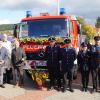 Vertreter aus Feuerwehr, Kirche und Politik bei der Einweihung des neuen Tanklöschfahrzeuges in Nordheim.