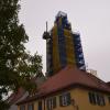 Eingerüstet präsentiert sich noch für einige Zeit der Würzburger Torturm. Eingerüstet präsentiert sich noch für einige Zeit der Würzburger Torturm.