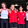 Im Mädchenvierer sorgten die Karlstadter Ruderinnen Selina Reith, Franka Wilhelm, Klara Handel und Tessa Völker (von links) für einen Paukenschlag.