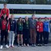 Sämtliche Jungs und Mädels des Ruder-Clubs Karlstadt, die am Ländervergleichskampf und der Regatta in Karlsruhe teilnahmen, holten in ihren Rennen einen Sieg. Rechts Trainer Franz-Louis Rüger.