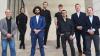 Beifall für junge Weltklasse-Gitarristen (von links): Christian Laier vom Musikforum Schweinfurt, die Preisträger Valentina Krempatic, Pedro Aguiar, Stanislav Steshenko, Nils Kurzyca, Guilherme Gomes Raminhos und Sanel Redzic sowie Ralph-Uwe Johann (Musikforum).