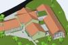Das sind die Pläne für den Anbau am Kindergarten "Spielwiese" in Martinsheim. Der von Architekt Florian Baier geplante Neubau ist in der Ansicht rechts neben dem bestehenden Gebäude zu sehen.