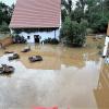 Im Sommer 2013 und im Sommer 2021 war Prichsenstadt von Hochwasser betroffen. Hier ein Foto von 2021 von der Natura Akademie im Stadtteil Laub.