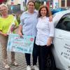 Spendenübergabe (von links): Reinhard Faltermeier, Edith Schirmer, Alexandra Schäfer und Sema Chatzi.