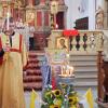 Beim Weihrauchritus während der byzantinisch-katholischen Marienvesper in der Wallfahrtskirche Fährbrück zum ostkirchlichen Fest „Entschlafung der Gottesmutter“.