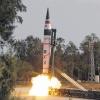 Start geglückt: Indien testete am Donnerstag erstmals eine Langstreckenrakete vom Typ Agni V aus eigener Produktion.