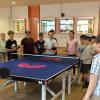 Das Tischtennis-Mobil an der Grundschule Triefenstein.