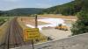 Bahn-Baustelle neben der Schleuse Harrbach.