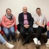 Carmen Fehr (päd. Mitarbeiterin), Christina Henkel (stellv. Einrichtungsleitung), Bürgermeister Markt Burkardroth Daniel Wehner, Christina Janson (Einrichtungsleitung), Cornelia Staab (Bereichsleitung AWO Unterfranken)