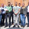 Segensfeier und offizielle Einweihung des Kindergartens "Unterm Nussbaum" (von links): Kindergartenleiterin Magdalena Eckert, Pfarrer Stefan Redelberger, Tim Eiser von der Firma Säbu, Landschaftsarchitekt Wolfgang Leimeister, Nikolas Ott (Säbu), Nicolás Mármora, Roana Krack (beide boxx3) und Bürgermeister Bertram Werrlein. Segensfeier und offizielle Einweihung des Kindergartens "Unterm Nussbaum" (von links): Kindergartenleiterin Magdalena Eckert, Pfarrer Stefan Redelberger, Tim Eiser von der Firma Säbu, Landschaftsarchitekt Wolfgang Leimeister, Nikolas Ott (Säbu), Nicolás Mármora, Roana Krack (beide boxx3) und Bürgermeister Bertram Werrlein.