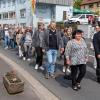 Kirchenparade zum 75-jährigen Bestehen des TSV Rechtenbach vor dem Gasthof Engel wo am 8. Mai 1948 der Verein gegründet wurde..