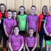 Die Meisterschaft feierte die Jugend 12-Korbballerinnen des SV Mönchstockheim. Im Bild von links (hintere Reihe): Katrin Seufert (Trainerin), Greta Knetzger, Nora Kunkel, Imke Voit, Lara Vatter, Nicole Knetzger (Trainerin),  Lucy Buhl; vorne von links: Viktoria Sauer und Jasmin Rippstein.