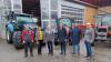 Unternehmensbesuch: Gemeinsam mit (von rechts) Wirtschaftsförderer Frank Deubner und Bürgermeister Johannes Grebner besuchte Landrat Florian Töpper  die Firma Landtechnik Sterzer in Ebertshausen. Durch den Betrieb führten (von links) Markus, Alice und Albin Sterzer.