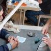 Reparateur bei der Arbeit.