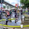 Es gab auch ein spezielles Kinderprogramm u.a. ein Zielschießen mit der Wasserspritze.