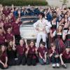 "Elvis" mit den Musikerinnen und Musikern des Musikvereins Güntersleben.