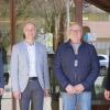 Die Überlandwerk Rhön GmbH verabschiedet den langjährigen Mitarbeiter Dietmar Eppler in den Ruhestand. Auf dem Foto von links: Martin Reußenzehn (Betriebsrats-Vorsitzender), Roland Göpfert (Geschäftsführer), Dietmar Eppler, Joachim Schärtl (Geschäftsführer).