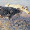 Neue, aufgebrochene Farbpalette: Heinrich von Zügel, „Kühe im Moor“, 1908, Neue Pinakothek München.