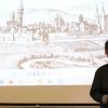 Mit der Frage, warum in Lohr keine Burg steht, hat sich Gerrit Himmelsbach vom Archäologischen Spessartprojekt beschäftigt. Auf dem Merian-Stich von 1648 (im Hintergrund) sind links neben der Kirche der alte Wohnturm der Rienecker Grafen und am anderen Stadtende das Lohrer Schloss zu erkennen.