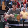 Bastian Herbert vom TV Etwashausen spielte konzentriert vor guter Tischtennis-Kulisse in der Florian-Geyer-Halle in Kitzingen. Aber nach dem 5:5 gegen den SV Haiming fehlte seiner Mannschaft in der Oberliga Bayern ein Punkt, um die Aufstiegsrelegation zu erreichen.