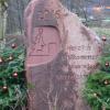 Gleich am Ortseingang heißt das Christbaumdorf Besucher willkommen.