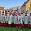 Die Ministranten nach der Osternacht.
