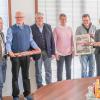 Vereinsgründung Rhöner Biosphären-Schinken (von links): Johannes Metz, Christian Wenzel, Richard Kleinhenz, Matthias Weller, Silvia Kleinhenz, Thomas König, Julia Rösch und Thomas Habermann.