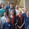 Teambild Wettkampfmannschaft (jeweils von links):  1. Reihe hinten Peter Erhart, Michael Vogel (Vorstand Schwimmabteilung),  2. Reihe von hinten Sebastian Ebert-Plasencia, Simon Fröhlich, Michael Stumm (Trainer),  3. Reihe von hinten Ludwig Beck, Lars Behr, Angela Ebert-Plasencia, Ronja Brehm, Michelle Kraft, Doreen Brehm, Gabi Fröhlich,   vorne Lorenz Zapf, Dirk Brehm.