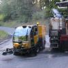 Schluss mit dem Flickwerk: In den vergangenen Jahren wurden immer wieder schlechte Stellen entlang der Staatsstraße 2290 zwischen Sulzthal und Obbach ausgebessert, hier im Juli 2022 eine Kurve oberhalb des Ortes. Jetzt hat das Staatliche Bauamt überraschend eine komplette Erneuerung der 8,2 Kilometer langen Strecke angekündigt.