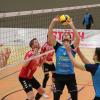 Überzeugten im Spiel gegen den GSV Delitzsch, dennoch reichte es nur zu einem mageren Punkt für Zuspieler Lenny Fuchs und Mittelblocker Milan Pajkic (rechts).