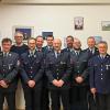 Im Bild (hinten von links): Fabian Haubenreich (KBM), Wolfgang Joos (Gemeinderatsmitglied), Michael Wedler (1. Vorstand), Matthias Pfister (1. Kommandant), Bernd Geißel (Beisitzer), Elmar Weinbeer (Schriftführer), (vorne von links): Alexander Bönig (KBI), Matthias Bendler (2. Kommandant), Andreas Hillenbrand (2. Vorstand), Gerald Roth (Kassier), Jens Röder (Beisitzer), Horst Werner (Beisitzer), Armin Dorsch (Ehrenkommandant).