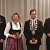 Im Bild 1. Schützenmeister Wolfgang Back, 2. Ritter Reinfriede Then, Schützenkönig Manuel Müller und 1. Ritter Timo Schmitt.