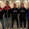 Unser Bild zeigt Niklas Erhard (von links) sowie Jonas Glückert (Abteilungsleiter FC Großwenkheim), Heiko Seit, Dominik Härter und Walter Fleischmann (Abteilungsleiter TSV Münnerstadt).