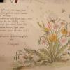 Blumen zum Geburtstag, gemalt von Hildegard Müller in einer ihrer liebevoll gestalteten Karten.