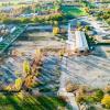 Das ehemalige Ledward Kasernengelände, auf dem die Landesgartenschau 2026 geplant war. Jetzt sollen hier ein Bürgerpark entstehen und die in der Bildmitte zu sehende Panzerhalle 237 saniert werden.