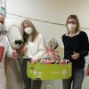 Prof. Dr. med. T. Meyer, Leitung Kinderchirurgie, Lisa Nakladal, Clubmeisterin, Christina Steinkamp, Präsidentin, und Max Frohss, Sekretär.