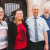 Der neue Vorstand des Freundeskreises „Altes Rathaus“ (von links): Schriftführer Bernd Ehrlitzer, Kassiererin Sylvia Hartwig, 1. Vorsitzender Jürgen Hartwig und 2. Vorsitzender Klaus Seubert.