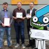 Dem Lohrer Gymnasium wurde das Berufswahl-Siegel verliehen. Von links: Schulleiter Bernd Rottenbacher, Stefan Lausberger und Martin Hofmann, beide für die Berufsorientierung der Schule zuständig.