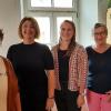 Das Team vom Bürgerzentrum lädt zum Frühstückstreff ein (von links): Frau Fiebinger, Frau Grüttner, Frau Christa, Frau Zalder und Gabi Schmitt.
