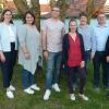 Auf dem Foto Günter Wolf, Susanne Sahlmüller, Irene Schott, Tino Pabst (1. Vorsitzender), Tamara Kukoll, Andrea Ziegler (Kindergartenleitung), Michael Mikus, Pfarrer Andreas Engert.