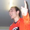 Stefan Ruhl im Jahr 2007 in der Kabine des ASV Rimpar. Der Verteidiger war damals auch der Vorsinger und trällerte gerne "Gute Freunde kann niemand trennen".