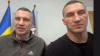 Bewegender Moment: Kiews Bürgermeister Vitali Klitschko (links) und sein Bruder Wladimir waren live in den Würzburger Stadtrat zugeschaltet.