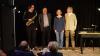 Bei der Premiere ihres neuen Programms in Schweinfurt: "liTrio" mit Anton Mangold, Saxofon, und den Autoren Hanns Peter Zwißler, Ulrike Schäfer und Martin Heberlein.