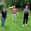 Mitwirkende am Projekttag für Jugendstrafrecht am Franken-Landschulheim Schloss Gaibach: Jörg Hinney (Kriminologe und Rektor der JVA Ebrach), Mareike Klein (Lehrerin am FLSH), Rainer Kirchberger (Sozialer Dienst des Landratsamtes Kitzingen), Christiane Bäuerlein (Richterin am Amtsgericht Schweinfurt) und Petra Sokol-Pemöller (stellvertretende Schulleiterin).