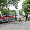 Vor dem Start zur Jungfernfahrt nahm Pfarrer Bernd Steigerwald die Segnung des neuen Rettungsbootes der BRK-Wasserwacht Thüngersheim vor.