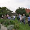 Weiterbildung für Gartenvereins-Führungen in Lülsfeld (von  links): Bereichsleiterin Christine Bender, der stellvertretende Kreisvorsitzende Michael Geck, Margit Ruß (OGV Vögnitz), Rosi Bausewein (OGV Oberschwarzach),  Burkhard Krapf (OGV Stammheim), Rita und Anton Konrad (OGV Mönchstockheim) sowie Klaus und Sarah Scheder.