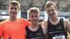 David Scheller (TG Würzburg, von links), Jonas Babinsky und Elias Kriester (LG Main-Spessart) sind beim Leichtathletik-Meeting in Dortmund neue Bestzeiten gelaufen.