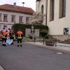 Mai-Fahne statt Maibaum in Gramschatz.